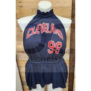 Cleveland Guardians Baseball Deconstructed Halter T Shirt
